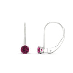 Load image into Gallery viewer, small-round-pink-sapphire-studs-lever-back-earring-in-white-gold-FD-EAR9225ROGSADRPI-0.50CT-NL-WG
