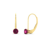 Load image into Gallery viewer, small-round-pink-sapphire-studs-lever-back-earring-in-yellow-gold-FD-EAR9225ROGSADRPI-0.50CT-NL-YG