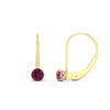 Load image into Gallery viewer, small-round-pink-sapphire-studs-lever-back-earring-in-yellow-gold-FD-EAR9225ROGSADRPI-0.50CT-NL-YG