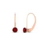 Load image into Gallery viewer, small-round-ruby-studs-lever-back-earring-in-rose-gold-FD-EAR9225ROGRUDR-0.50CT-NL-RG
