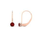 Load image into Gallery viewer, small-round-ruby-studs-lever-back-earring-in-rose-gold-FD-EAR9225ROGRUDR-0.50CT-NL-RG