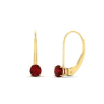 Load image into Gallery viewer, small-round-ruby-studs-lever-back-earring-in-yellow-gold-FD-EAR9225ROGRUDR-0.50CT-NL-YG