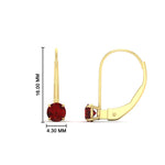Load image into Gallery viewer, small-round-ruby-studs-lever-back-earring-in-yellow-gold-FD-EAR9225ROGRUDR-0.50CT-NL-YG