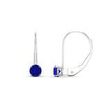 Load image into Gallery viewer, small-round-sapphire-studs-lever-back-earring-in-white-gold-FD-EAR9225ROGSABL-0.50CT-NL-WG