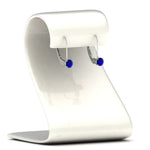 Load image into Gallery viewer, small-round-sapphire-studs-lever-back-earring-in-white-gold-FD-EAR9225ROGSABL-0.50CT-NL-WG