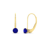 Load image into Gallery viewer, small-round-sapphire-studs-lever-back-earring-in-yellow-gold-FD-EAR9225ROGSABL-0.50CT-NL-YG
