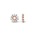 Load image into Gallery viewer, snowflake-shape-baguette-ear-jackets-for-1-carat-stud-in-rose-gold-fdear11508angle4-1.00ct-nl-rg