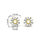 Load image into Gallery viewer, snowflake-shape-baguette-ear-jackets-for-1-carat-stud-in-yellow-gold-fdear11508angle2-1.00ct-nl-yg-hw