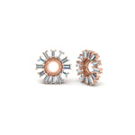 Load image into Gallery viewer, snowflake-shape-baguette-ear-jackets-for-3-carat-stud-in-rose-gold-fdear11508angle1-3.00ct-nl-rg