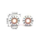 Load image into Gallery viewer, snowflake-shape-baguette-ear-jackets-for-3-carat-stud-in-rose-gold-fdear11508angle2-3.00ct-nl-rg-hw