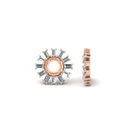 Load image into Gallery viewer, snowflake-shape-baguette-ear-jackets-for-4-carat-stud-in-rose-gold-fdear11508angle4-4.00ct-nl-rg