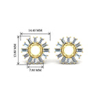 Load image into Gallery viewer, snowflake-shape-baguette-ear-jackets-for-4-carat-stud-in-yellow-gold-fdear11508angle2-4.00ct-nl-yg-hw