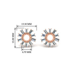 Load image into Gallery viewer, snowflake-shape-baguette-ear-jackets-in-rose-gold-fdear11508angle2-nl-rg-hw_f06b018b-676b-441b-8331-b60f30028693