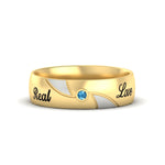 Load image into Gallery viewer, solitaire-2-tone-engraved-ice-blue-topaz-promise-ring-in-yellow-gold-fdm9354gicblto-nl-yg
