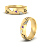 Load image into Gallery viewer, solitaire-2-tone-engraved-purple-amethyst-promise-ring-in-yellow-gold-fdm9354gvitoangle3-nl-yg