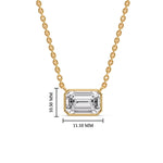 Load image into Gallery viewer, solitaire-emerald-cut-diamond-bezel-pendant-in-yellow-gold-fdpd10538emangle1-3-00ct-nl-yg-hw_d50e09fd-77fb-4abc-a548-eaf50932a782