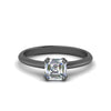 Load image into Gallery viewer, Asscher Cut Solitaire Knife Edge Engagement Ring