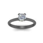 Load image into Gallery viewer, Asscher Cut Solitaire Knife Edge Engagement Ring