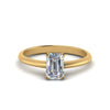 Load image into Gallery viewer, Emerald Cut Solitaire Knife Edge Engagement Ring