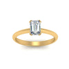 Load image into Gallery viewer, Emerald Cut Solitaire Knife Edge Engagement Ring