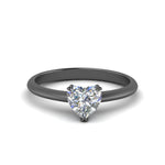 Load image into Gallery viewer, Heart Shaped Solitaire Knife Edge Engagement Ring