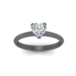 Load image into Gallery viewer, Heart Shaped Solitaire Knife Edge Engagement Ring