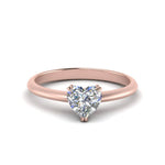 Load image into Gallery viewer, Heart Shaped Solitaire Knife Edge Engagement Ring