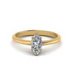 Load image into Gallery viewer, Marquise Cut Solitaire Knife Edge Engagement Ring