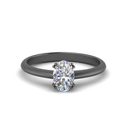 Solitaire Knife Edge Engagement Ring