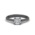 Load image into Gallery viewer, Princess Cut Solitaire Knife Edge Engagement Ring