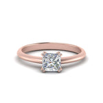 Load image into Gallery viewer, Princess Cut Solitaire Knife Edge Engagement Ring
