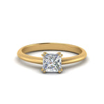 Load image into Gallery viewer, Princess Cut Solitaire Knife Edge Engagement Ring