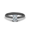 Load image into Gallery viewer, Radiant Cut Solitaire Knife Edge Engagement Ring