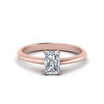 Load image into Gallery viewer, Radiant Cut Solitaire Knife Edge Engagement Ring