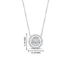 Load image into Gallery viewer, solitaire-looking-halo-diamond-necklace-in-FDPD11318-NL-WG