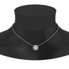 Load image into Gallery viewer, solitaire-looking-halo-diamond-necklace-in-FDPD11318-NL-WG