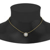 Load image into Gallery viewer, solitaire-looking-halo-diamond-necklace-in-FDPD11318-NL-YG