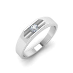 Load image into Gallery viewer, Half Bezel Solitaire Mens Diamond Ring