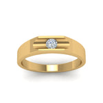 Load image into Gallery viewer, Half Bezel Solitaire Mens Diamond Ring
