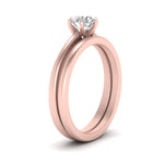Load image into Gallery viewer, solitaire-plain-gold-wedding-set-in-FD9334ROANGLE3-NL-RG-B2