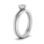 Load image into Gallery viewer, solitaire-plain-gold-wedding-set-in-FD9334ROANGLE3-NL-WG-B2
