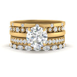 Load image into Gallery viewer, solitaire-rings-with-stacking-diamond-bands-in-FD10102RO-NL-YG