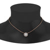 Load image into Gallery viewer, solitaire-style-halo-diamond-necklace-in-FDPD11318-NL-RG
