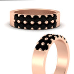 Load image into Gallery viewer, sparkle-two-line-1-ct-black-diamond-wedding-band-in-rose-gold-FD11382BGBLACKANGLE3-1.00CT-NL-RG