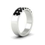 Load image into Gallery viewer, sparkle-two-line-1-ct-black-diamond-wedding-band-in-white-gold-FD11382BGBLACKANGLE2-1.00CT-NL-WG