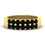 Load image into Gallery viewer, sparkle-two-line-1-ct-black-diamond-wedding-band-in-yellow-gold-FD11382BGBLACK-1.00CT-NL-YG