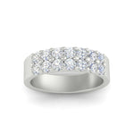 Load image into Gallery viewer, sparkle-two-line-1-ct-diamond-wedding-band-in-white-gold-FD11382BANGLE5-1.00CT-NL-WG