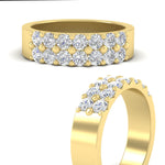 Load image into Gallery viewer, sparkle-two-line-1-ct-diamond-wedding-band-in-yellow-gold-FD11382BANGLE3-1.00CT-NL-YG