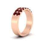 Load image into Gallery viewer, sparkle-two-line-1-ct-ruby-wedding-band-in-rose-gold-FD11382BGRUDRANGLE2-1.00CT-NL-RG