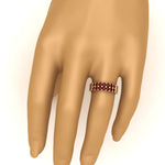 Load image into Gallery viewer, sparkle-two-line-1-ct-ruby-wedding-band-in-yellow-gold-FD11382BGRUDRHAND-1.00CT-NL-YG